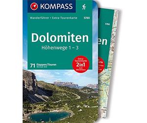 Guida escursionistica n. 5780. Dolomiten Höhenwege 1-3. Con Carta geografica ripiegata: mit Extra-Tourenkarte Maßstab 1:50.000, GPX-Daten zum Download