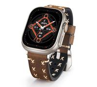 Guida fascia orologica in pelle compatibile con cinghie di orologi in pelle folle ultra da 49 mm cinghie di olio ruvido per olio fatti a mano che orologi le bande compatibili con iwatch ultra/ultra 2