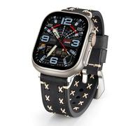 Guida fascia orologica in pelle compatibile con cinghie di orologi in pelle folle ultra da 49 mm cinghie di olio ruvido per olio fatti a mano che orologi le bande compatibili con iwatch ultra/ultra 2