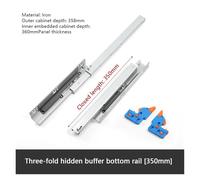 Guida For Cassetti Montata Sul Fondo, Collegamento Sincronizzato A 3 Sezioni, Tampone Di Smorzamento A Estrazione Completa, Guida Nascosta A Sgancio Rapido For Mobili(14inch-350mm)