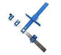 Guida for trapano Manicotto Hardware for armadio Jig Drawer Pull Perforazione del legno Strumento for punzonatura for mobili Progetto di lavorazione del legno(ABS Metric Blue)