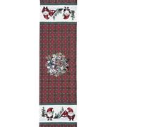 Guida Gobelin Natale Ghirlanda Tartan 45x160 Cm 7858