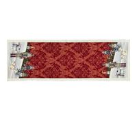 Guida Gobelin Schiaccianoci Damasco Rosso 45x140 Cm 5653
