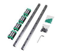 Guida lineare 2 guide lineari di qualsiasi lunghezza 4 carrelli a blocchi CNC Router Incisione(2Rail 4HGH15CA,1000mm)