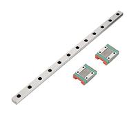 Guida Lineare, Asta in Acciaio Industriale 1 Pezzo 300 Mm Mgn12 Binario di Guida Lineare in Miniatura 12 Mm Larghezza 2 Pezzi Mgn12B Blocchi di Scorrimento Cuscinetto Lineare