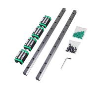 Guida lineare Carrello scorrevole da 4 pezzi for guida lineare quadrata for incisione su router CNC(2Rail 4HGH20CA,300mm)