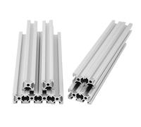 Guida lineare con profilo in alluminio, 6 pezzi 300 mm Tipo T 2020 anodizzata standard europeo for estrusione di for macchina for incisione laser fai da te CNC, Argento(600mm)