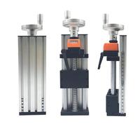 Guida lineare manuale 50×80mm Pannello mobile Contatore di posizione manuale Tavolo scorrevole Corsa 100-500mm SFU1605/SFU1610 C7 Vite a sfere(1610 with Horizontal,200MM)