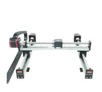 Guida lineare motorizzata con vite a ricircolo di sfere XY Stage Motion Slide Table Macchina for incidere del motore Stampante 3D((Y-50mm) x2,(X-400mm) x1)