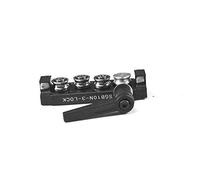 Guida lineare professionale a rulli rettangolari da 28 mm di larghezza, 1 pz. SGR10N, guida a doppio albero L=450/500 con blocco scorrevole SGB10N(Sgb10n 3 Lock,450mm)