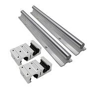 Guida lineare professionale da 12 mm SBR12 completamente supportata con albero lineare con blocco cuscinetto a sfere scorrevole SBR12UU da 4 pezzi(400mm)