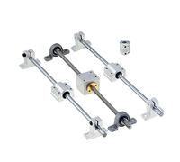 Guida lineare, Set Di Binari Guida For Stampante 3D Vite Comando T8 + Albero Lineare 8mm + KP08 SK8 SC8UU + Alloggiamento Dado + Accoppiamento 1PC per router CNC fai da te(Lead 2mm no motor,800mm)