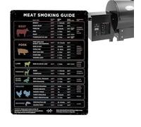 Guida per affumicare/re, tabella di conversione della temperatura della carne, guida magnetica per la temperatura della carne, foglio magnetico per alimenti per la temperatura della carne, per picnic