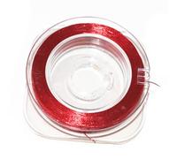 Guida per canna da pesca da 50 m, filo per il fissaggio della lenza intrecciata e l'avvolgimento della guida della canna, realizzato in nylon con rivestimento lucido (rosso 300D)
