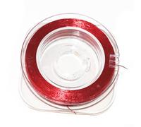Guida per canna da pesca in nylon da 50 m, per costruire canne e per avvolgere la lenza intrecciata, rivestita con finitura brillante per un uso duraturo (rosso 300D)