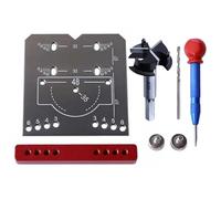 Guida Per Cerniere - Resistente Regolabile E Preciso,Guida Fresa per Incasso Cerniere | per Installazione Montaggio Cucina Ristrutturazione Garage