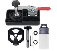 Guida per Fori Cerniere 35mm, Jig di Fresatura in ABS e Acciaio - Posizionamento Preciso, Sostituzione Rapida, Uso Domestico e Falegnameria