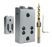 Guida Per Fori Diritti - In Metallo Stabile - Guida Autocentrante Per Tasselli,Per Laboratorio Taglio Angoli E Bordi Fresatura E Scanalatura Casa E Garage