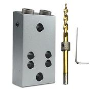 Guida Per Fori Diritti, Utensili Metallici Stabili per Lavorazione Legno, Guida Autocentrante Per Tasselli, Per Laboratorio Taglio Angoli E Bordi Fresatura E Scanalatura Casa E Garage