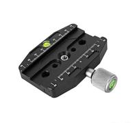 Guida per fotocamera in alluminio con morsetto a sgancio rapido e livello di precisione per treppiede, nero, ideale per fotografia panoramica (90N)