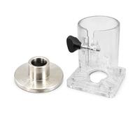 Guida per Fresatrice, Dima per Router, Boccola 12mm + coperchio spesso | metallo resistente, stampaggio integrato, spessore 2.3mm, per basi router 38mm, include boccola, per sagomare