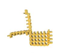 Guida per l'organizzazione dei cavi a cinque file per multi-cavo, giallo | Aperture individuali su ogni fila, percorsi dei cavi distinti, layout del fascio più chiaro per la configurazione e la