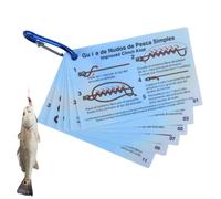 Guida per nodi da pesca, manuale di pesca, per imparare i nodi a pesca con | Riferimento della pesca tascabile, istruzioni chiare con nodo (lingua italiana non garantita), facile da legare