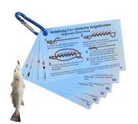 Guida per nodi da pesca, manuale di pesca, per imparare i nodi a pesca con | Riferimento della pesca tascabile, istruzioni chiare con nodo (lingua italiana non garantita), facile da legare