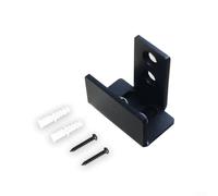 Guida per pavimento per porta da fienile, regolabile, a forma di U, in acciaio al carbonio, nero, per interni, scorrevole, rullo di soggiorno inferiore per guida e stabilizzazione delle porte senza