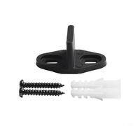 Guida per pavimento scorrevole con clip inferiore regolabile, fermaporta in plastica per scorrimento silenzioso, strumento di allineamento della porta interna nera e porta del fienile (materiale)