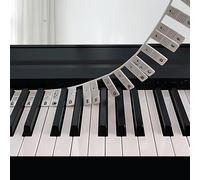 Guida per pianoforte per principianti, in silicone rimovibile, note note di spartito, 88 tasti tastiera a grandezza naturale, adatta per tasti Piano, Yamaha Piano, E Piano e tastiere E-Piano