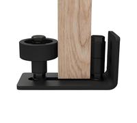 Guida per porta del fienile - Fermaporta per binario superiore, fermaporta scorrevoli, paraurti silenzioso e resistente per dormitorio, commerciale, interno, cancello, bagno, hotel, esterno