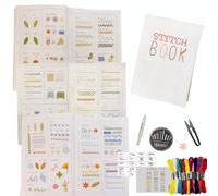 Guida per principianti al ricamo, Libro creativo di cucito, Libro illustrato di cucito fai-da-te, Kit di ricamo e cucito Uno stile,Stile B,Set 26A3,26B3SetTessuto non tessuto