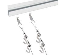 Guida per Quadri Ganci For Binari For Quadri E Filo Bianco, Binari For Appendere Quadri Da 100, 150 E 200 M For Gallerie, Uffici E Musei, Ganci For Cornici For Quadri(1m Rail/39.4in,2m/78.8in Cord)