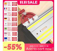 Guida per sega a binario per binario di guida Makita Festool DeWalt, sega a nastro da tavolo per router Calibro per mitra con arresto dell'angolo di guida ad angolo retto quadrato