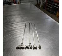 Guida per sega in acciaio inox, scala da 50 cm, per allineare il legno per assi prima delle operazioni di taglio dritto (C)