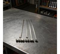 Guida per sega in acciaio inox, scala da 50 cm, per allineare il legno per assi prima delle operazioni di taglio dritto (B)
