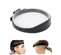 Guida per tagliare i capelli regolabile e modello di rasatura della scollatura, modello di taglio di capelli in silicone per tagliacapelli (Nera)