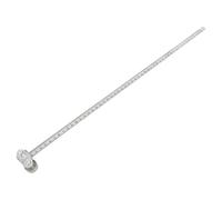 Guida per Taglio Circolare in Acciaio Inox da 50cm, Precisa | Misurazione, Base Guida Scorrevole Rulli e Morsetto, per Tavole e Legname in Officina