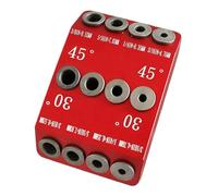 Guida per trapano 30 45 Guida per trapano ad angolo di 90 gradi Maschera in lega di alluminio per fori angolati e dritti Portatile per pali in legno, scale, ringhiere per cavi, angolo