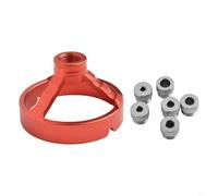 Guida per trapano a 90 gradi per foratura verticale con maschera di localizzazione incernierata da 5/6/7/8/9/10 mm, in lega di alluminio, per la lavorazione del legno e progetti fai da te (rosso)