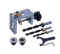 Guida per trapano in lega di alluminio per la lavorazione del legno, per armadietti, punzonatura, rimbalzo, localizzatore adatto per manicotti per trapano da 8 mm, 10 mm, 12 mm e 18 tavole spesse 52