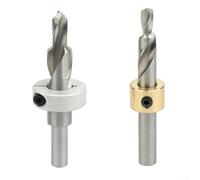 Guida per trapano per profili in alluminio, M6/M8 HSS, posizionatore per trapano in metallo, con controllo della profondità, lunghezza 90 mm (2 pezzi)