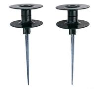Guida per tubo da giardino con rullo liscio e robusta punta in zinco, supporto in plastica ABS per proteggere le piante, 2 pezzi (2 pezzi)