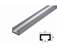 Guida profilata in alluminio 1500 mm small silver
