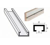 Guida profilata in alluminio 500 mm small silver