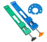 Guida regolabile di precisione per seghe circolari che forniscono un bloccaggio stabile e regolazioni senza cuciture per tagliare legno, piastrelle e marmo con precisione (verde e blu)