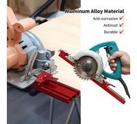 Guida regolabile in lega di alluminio leggera per base seghetto circolare