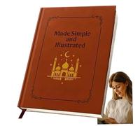 Guida riepilogativa del libro biblico Copertina in pelle PU 66 pagine 5, 5x8, 3 pollici Diario devozionale per lo studio della Bibbia Taccuino cristiano per principianti per la riflessione quotidi