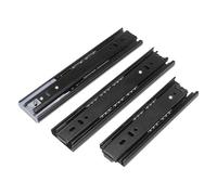 Guida scorrevole del cassetto a tre sezioni 6 pollici larga 45mm, Mini guide silenziose 8 2 pezzi(4510T-8inch(nero)20cm)